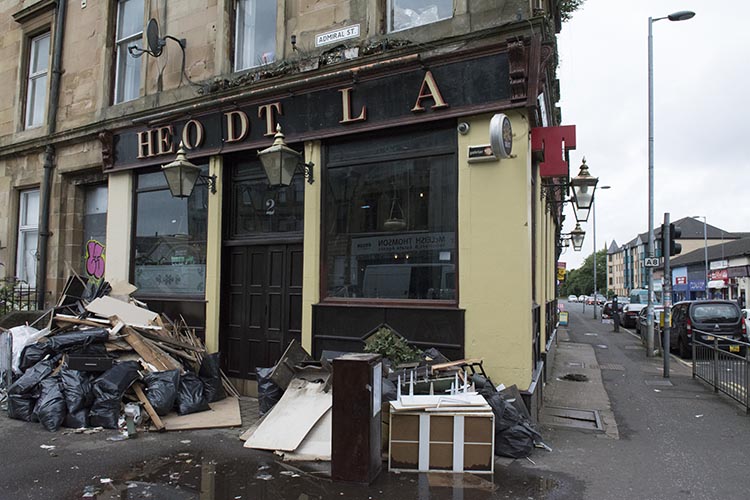 Old Toll Bar Paisley Road rubble 2016
